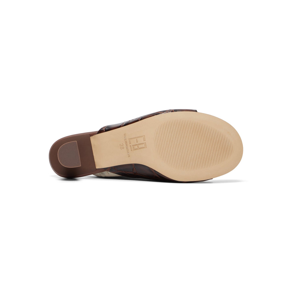 Miista Talita Brown Coco Mule Sandals (Brown)