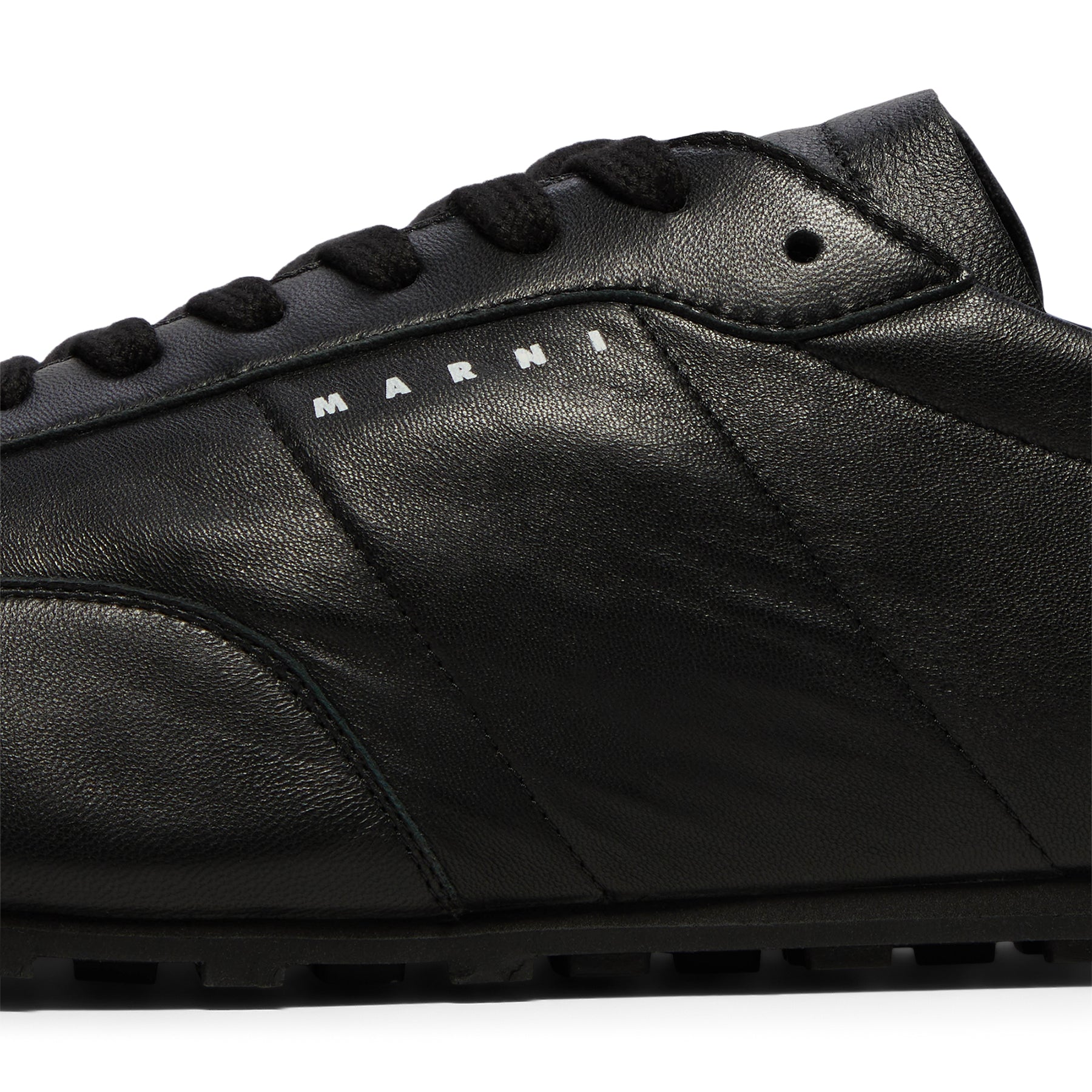 MARNI Nappa Leather Softy Soccer Sneaker (Black)