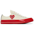 Converse Chuck Taylor All-Star 70 Ox Comme des Garcons PLAY Egret Red Midsole