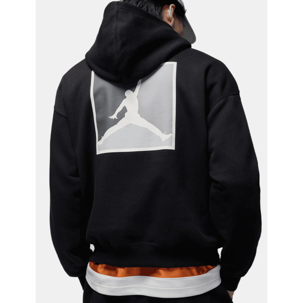 Jordan Brooklyn Fleece Hoodie Black back Logo