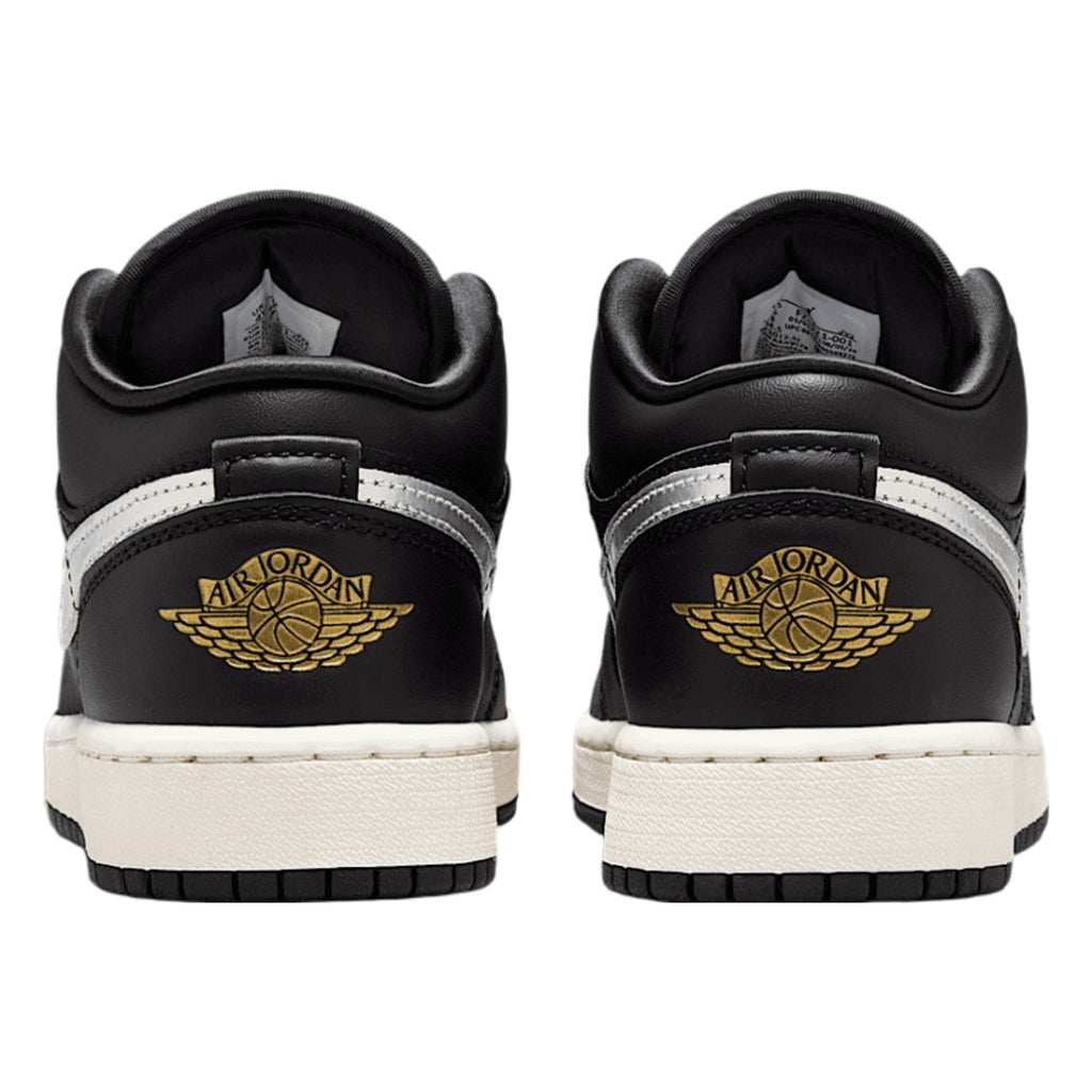 Jordan 1 Low SE Black Silver Sail Gold (GS)